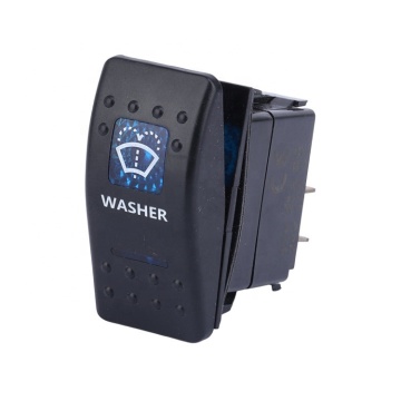 WASHER 3PIN 2 Blue 12V LED Latching Carling Rocker Toggle Switch
