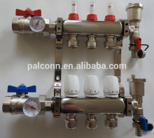 3 ways stainless steel manifolds for underfloor heating