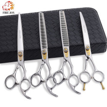 JP440C Steel Pet Grooming Scissors Set with Curved Dog Grooming Shears