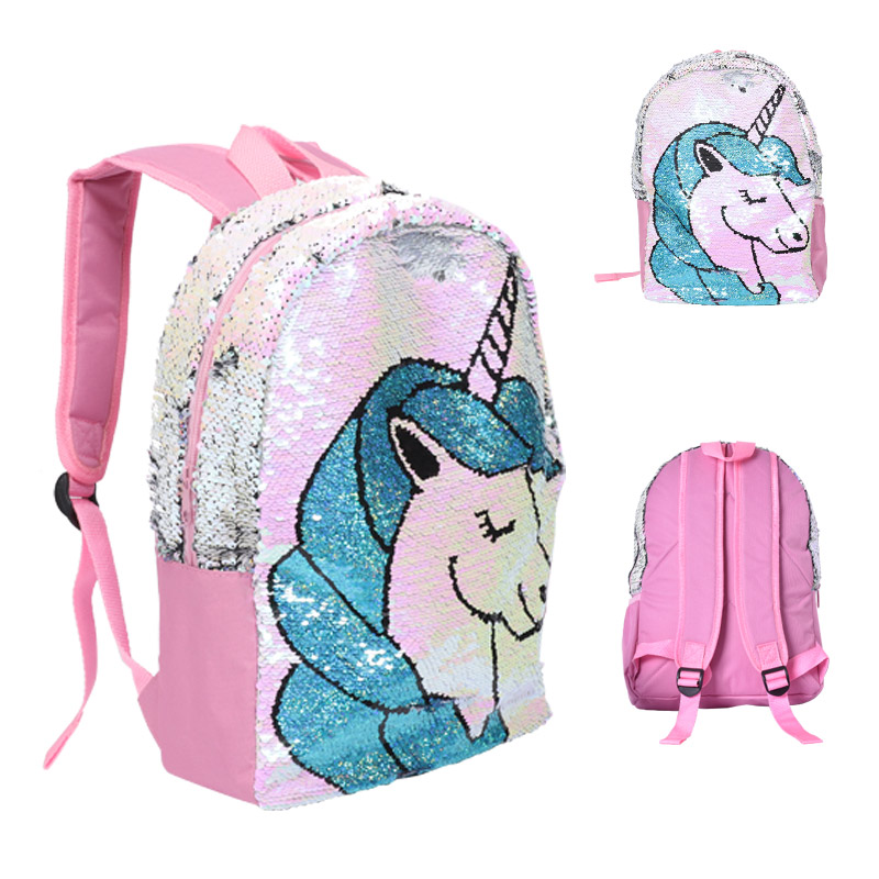 Unicorn Children's sequin Bag 600D Oxford Cloth bag