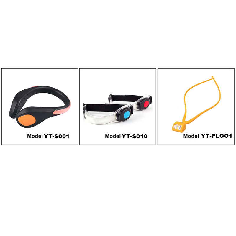 USB Rechargeable Adjustable Strap Night Running Chest Running Light With Warning Triangle Taillight