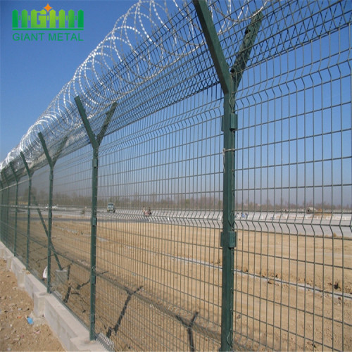 Keamanan Anti Climb Fence Barbed Wire Airport Fence