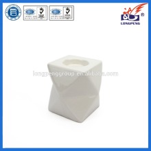 Eco-Friendly Elegant White Knitted Decorative 3D Candle Holders,Ceramic Tealight Candle Holders