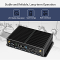 6 RS232 COM Fanless Mini Embedded Industrial PC