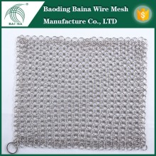 Cast Iron Chainmail Sponge Dish Scrubber, Hand Scrubber