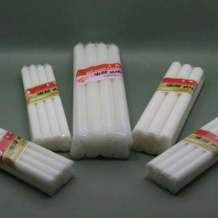 Wholesale Decoration Popular Household and Church White Taper Scented Wax Candles