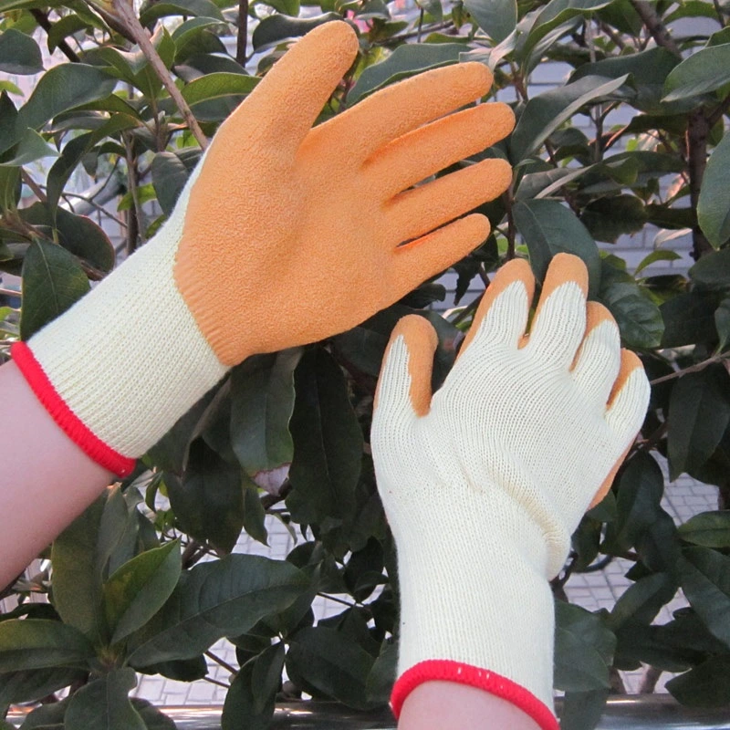 Top Sale 10 Gauge Palm Coated Latex Safety Gloves