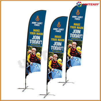 5 meter feather beach flag , advertising wind feather flags