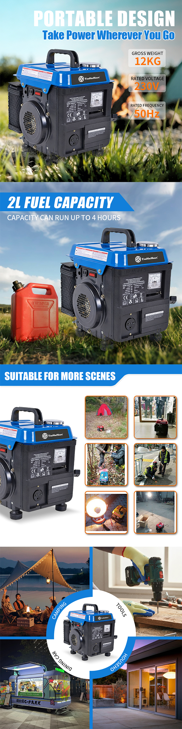 Generador inversor de gasolina TKH800i(15) TKH800i Gasoline Inverter Generator(15)