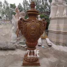 Full Hand Carving garden marble planter stone flowerpot