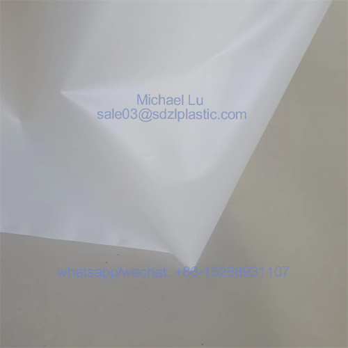 White opaque PLA top film, recyclable, printable