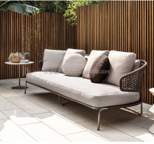 Glow Ratan Garden Furniture: Rechargeable Luminous Outdoor Aluminum Patio Sofa