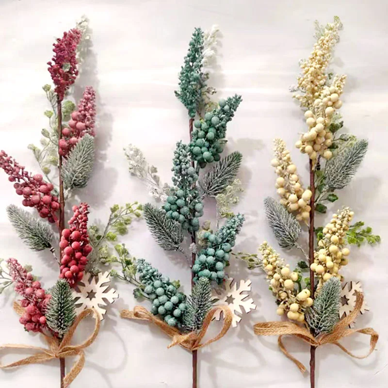 Christmas Berry Fruits Branch Artificial Flower