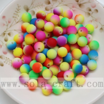 Colorful Rainbow Dual Solid Color Jewelry Acrylic Beads