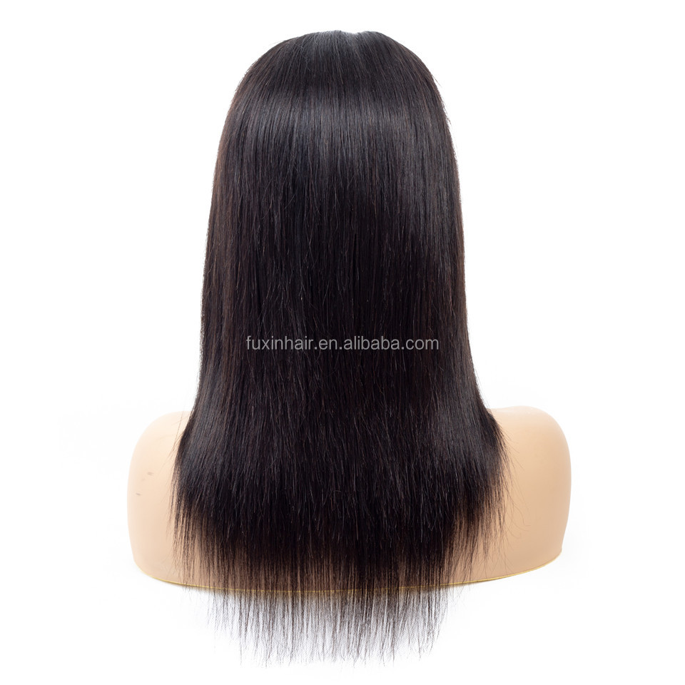 Peruvian Straight  Glueless Perruque 360 Lace Frontal Wigs 100% Virgin Human Hair Extensions Wig For Black Women