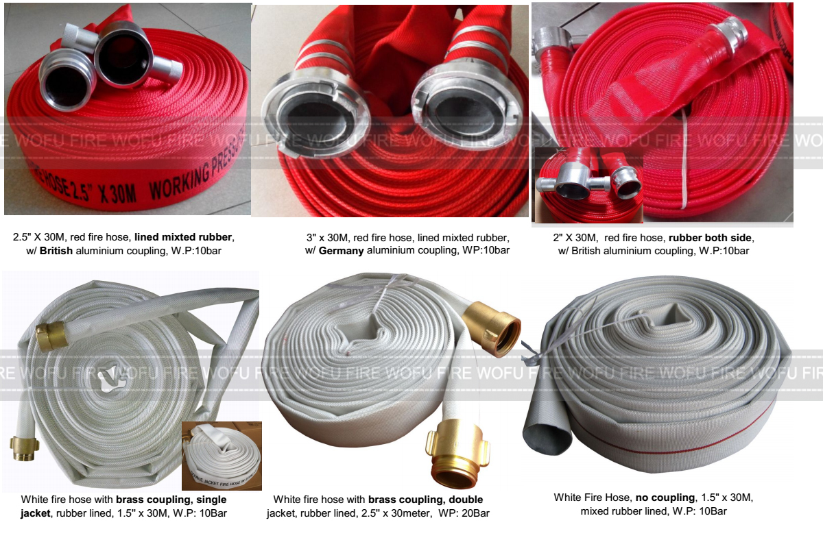 2.5 inch 65mm Rubber PVC fire fighting hose