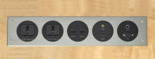 Multimedia aluminium alloy electrical wall socket power outlet plate