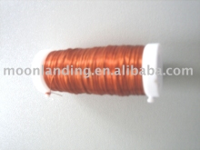 Colored metallic wire on plastic bobbin