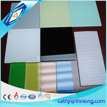 2016 wear resisting white black bule green 5mm ceramic fritted glass