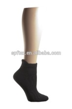 Seamless Toe-Wave-In Mesh Diabetic Ankle Socks (Black)