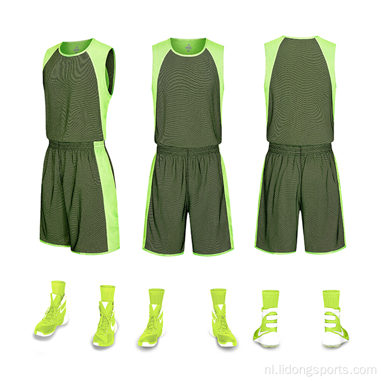 Aangepaste mannen mesh sublimatie grijze basketbal jersey