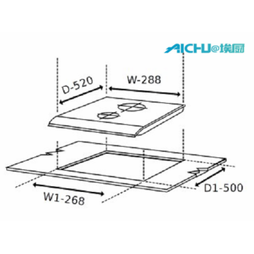 ホブガスストーブに建てられたグレン