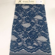 Tecido de renda elegante azul marinho