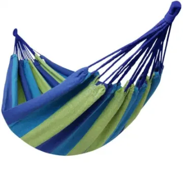 Portable Lightweight Camping Canvas Hammock Outdoor Cotton Hammock Swing