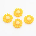 15*5mm Nette Gelbe Sonnenblume Harz Cabochon DIY Handwerk Mädchen Haarschmuck Perlen Schleim Kleidung Dekor Charms