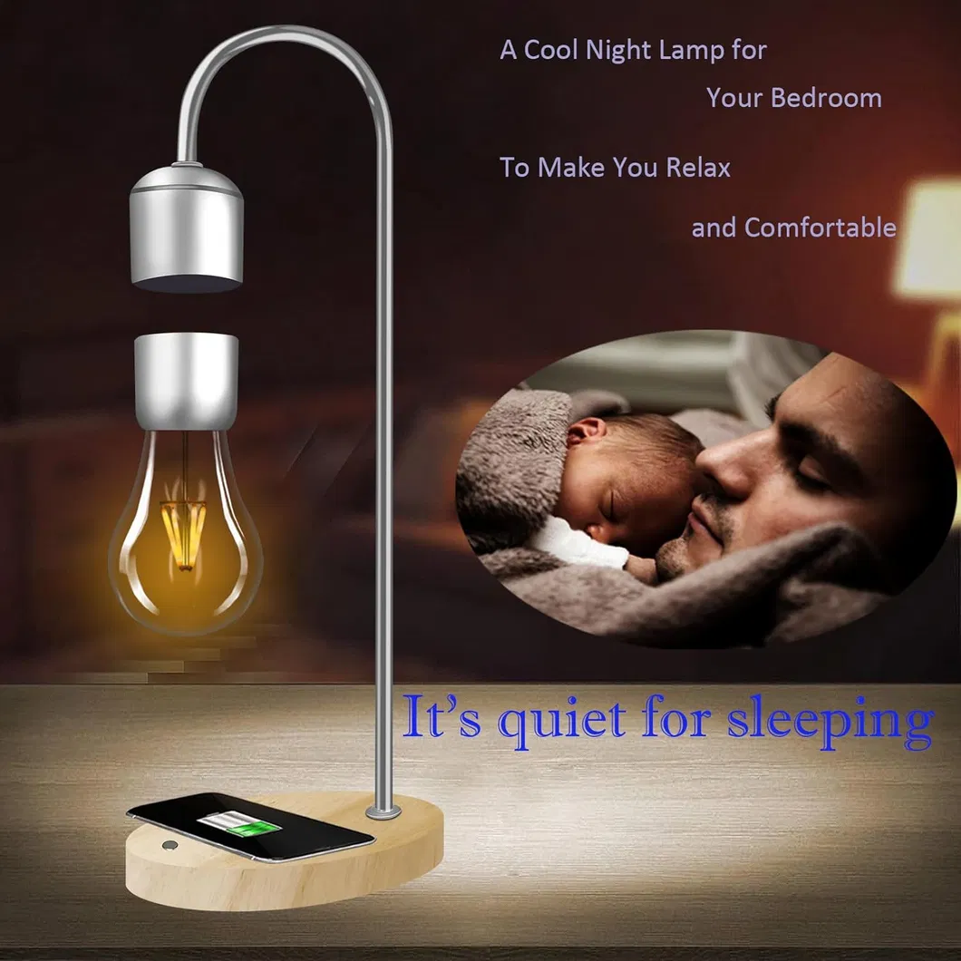 Stylish Magnetic Levitation LED Table Lamp with Wireless Charging