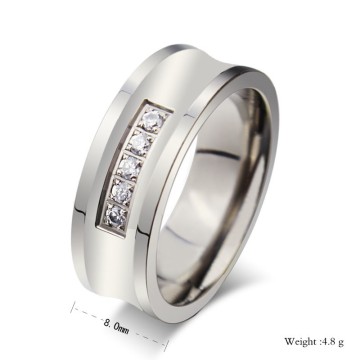 Mens Ring Titanium Gemstone Ring Gold,Rose Gold,Silver Finger Ring Wholesale