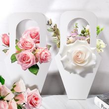 Elegant White Paper Flower Gift Bags