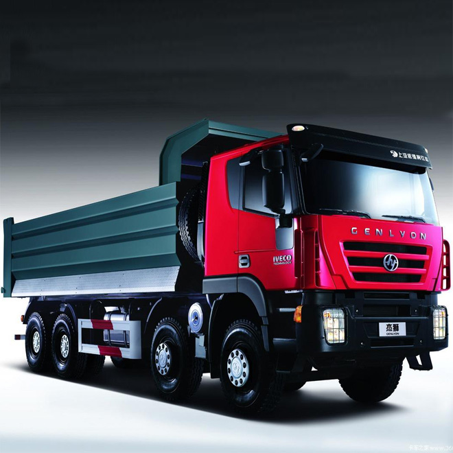 China HY Gentruck genlyon 420HP 390HP 8x4 6x4 heavy truck tipper dump truck