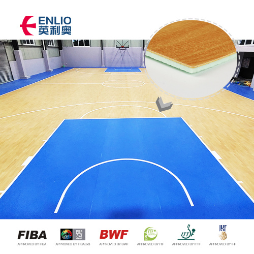 Multifunctionele indoor sport basketbal en andere sport PVC -mat met mooie kwaliteit