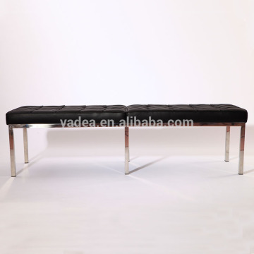 Mid-century Florence Knoll leather bench