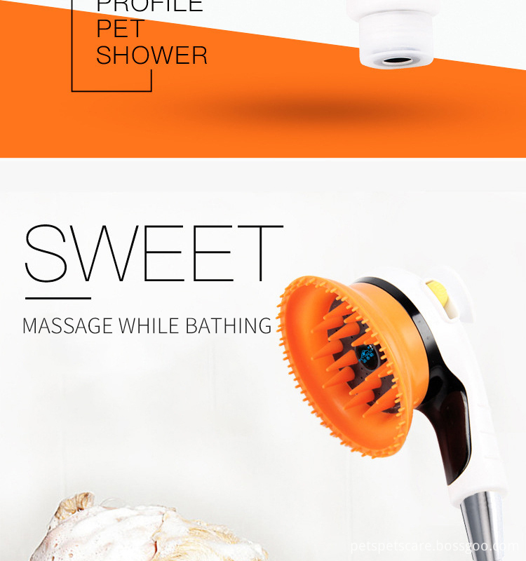 Pet shower head Bathing Tool wash kit pets Shower Sprayer brush Dog Shower Kit