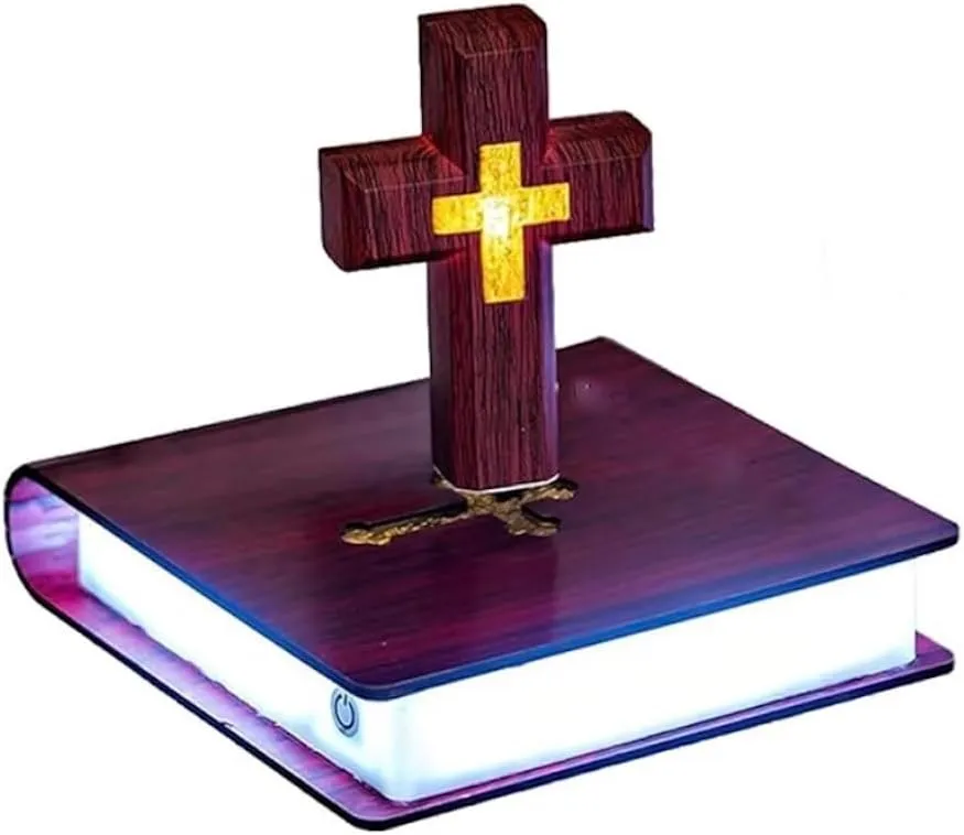 Holy Nightlight: Magnetic Levitating Cross Decor for Peaceful Spaces