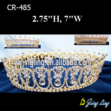 Gold Plated Full Round King Pageant Crown