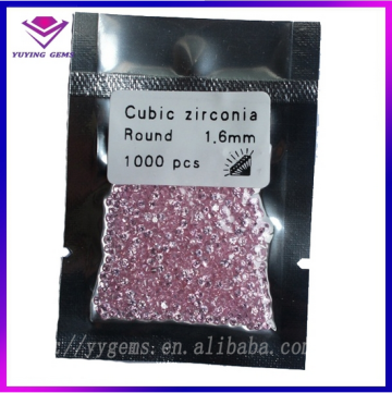 1.6mm round cubic zirconia gemstone beads pink jewelry cz alibaba