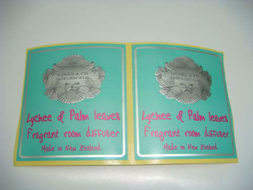 embossed foil labels