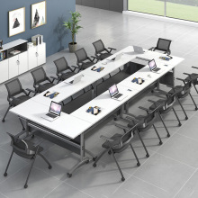 Movable Folding Conference Desks and Chairs Combination with Wheels