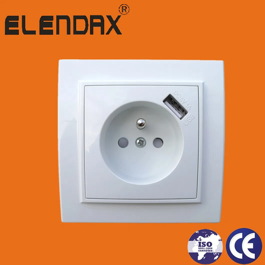 Европейская розетка с USB Type C