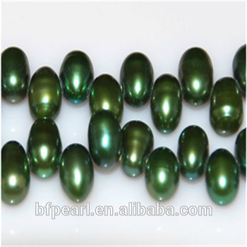 Wholesale Costume Jewelry Green Raindrop Shaped Loose Pearls Beads