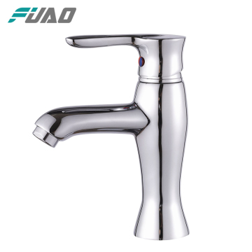 FUAO Deck mount two handles basin tap/basin mixer/basin tap