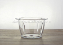 single wall glass egg bowl with handle