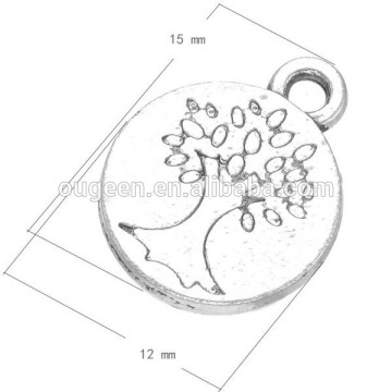 15*12mm Antique silver plated hope treee pendant charm bracelet