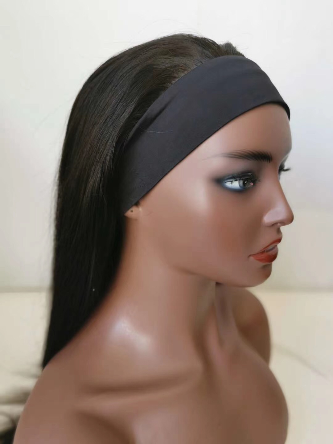 LSY Throw On And Go Super Easy Headband Wigs 100 Non Lace Glueless Human Hair Half Wigs, Beginner Starter Friendly DIY Hair Wigs