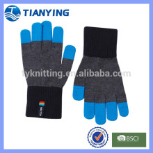 men winter cheap acrylic knitted magic gloves