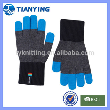 men winter cheap acrylic knitted magic gloves
