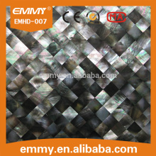 square seamless blacklip seashell mosaic tiles for hotel, home decorative